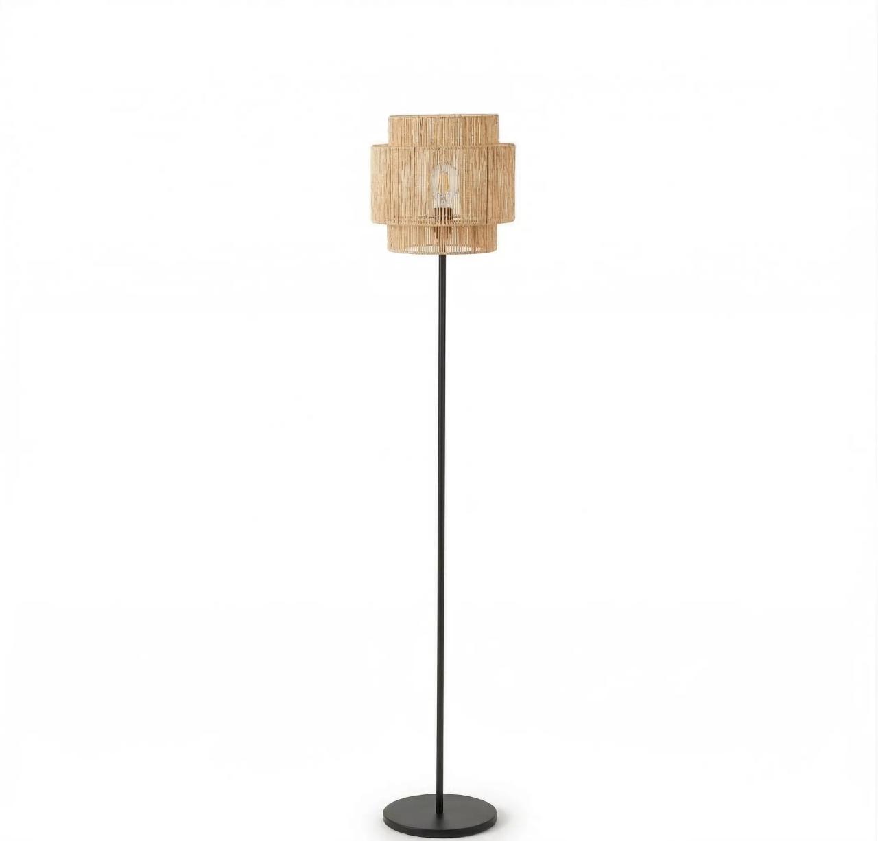 Lampadaire “Sahara” Métal & Fil de jute