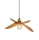Suspension Luminaire en Rotin Tressé Design Fleur