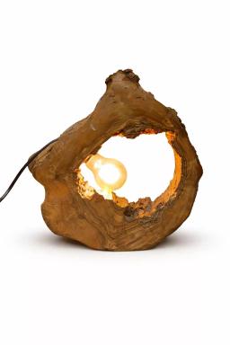 Design Lampe Bois d’Olivier “Aura Sauvage” Création Artisanale Unique