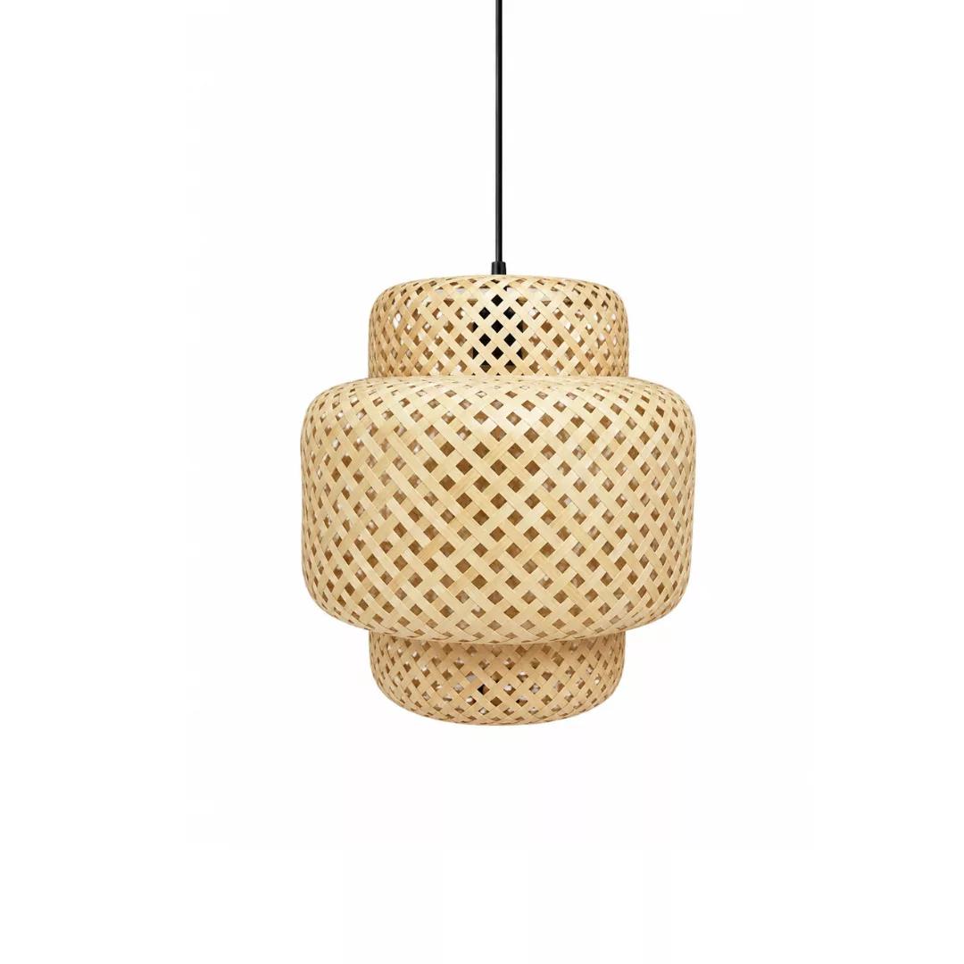 Suspension Bambou Tressée Design Luminaire Bohème Chic