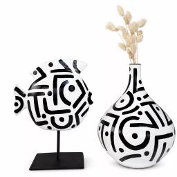 sculptural graphique Poisson & Vase