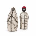 Traditionnel Sculptures en céramique Raku H 14 cm