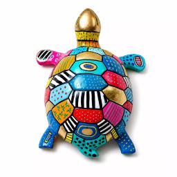 Tortue colorée XL Pièce artistique