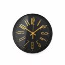 Horloge Murale Moderne Noire & Dorée Design Élégant