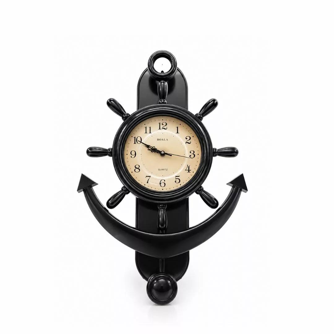 Horloge Murale Ancre Marine Style Nautique