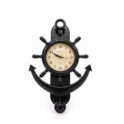 Horloge Murale Ancre Marine Style Nautique