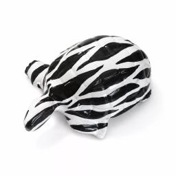 Adorable tortue en céramique Motif zébré