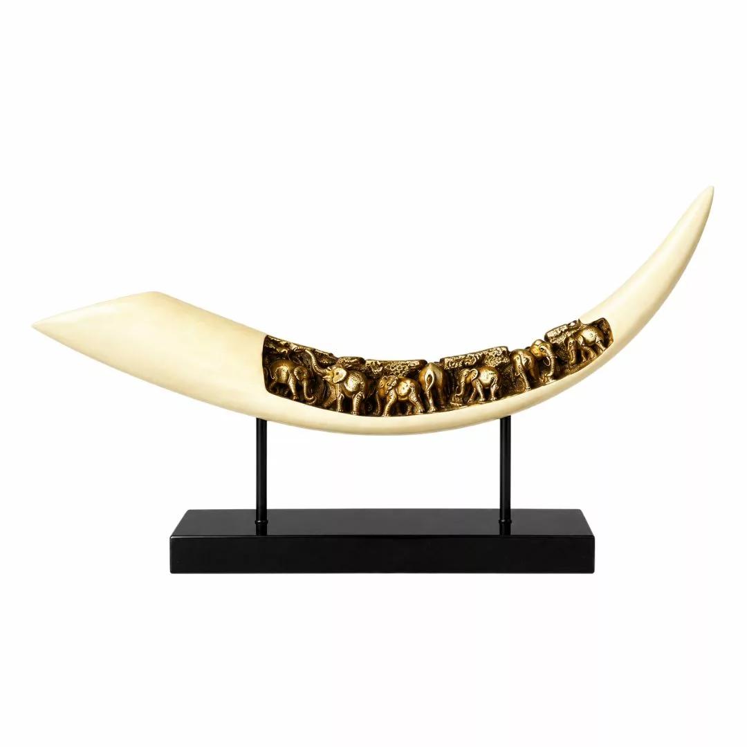 Sculpture Décorative Corne aux Éléphants L 60 cm