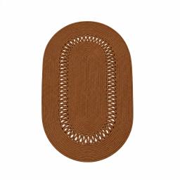 ovale Tapis en corde tressée marron foncé Fait main en