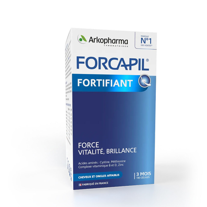 Forcapil Complément Alimentaire Cheveux Ongles -180gélules