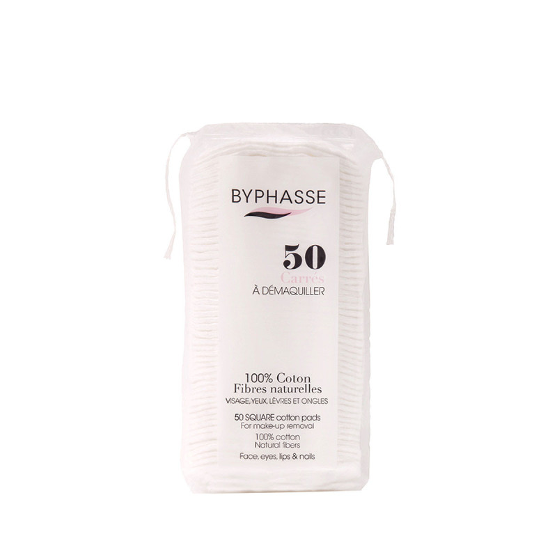 Byphasse Cotons Disques Carrés 50 Unités