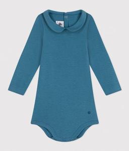 Body MANCHES LONGUES COL CLAUDINE EN COTON BÉBÉ