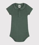 Body MANCHES COURTES COL CLAUDINE EN COTON BÉBÉ