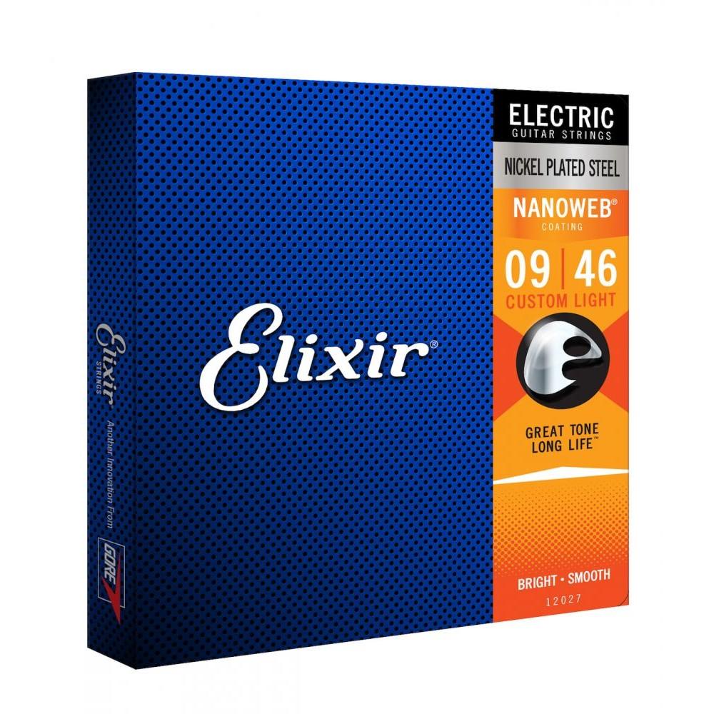 ELIXIR- NANOWEB CUSTOM LIGHT , JEU DE CORDES ELECTRIQUE