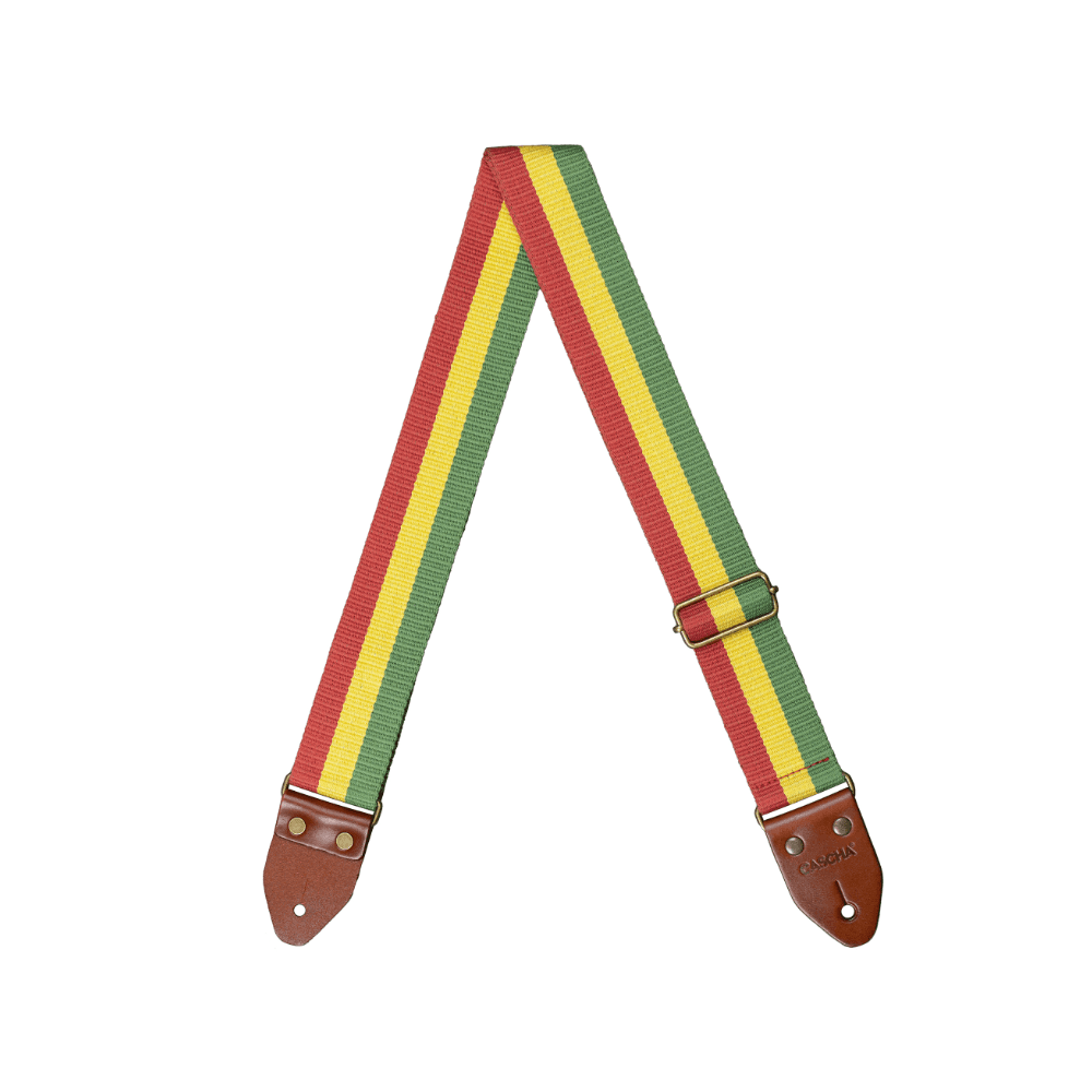 CASCHA SANGLE DE GUITARE EN COTON RASTA
