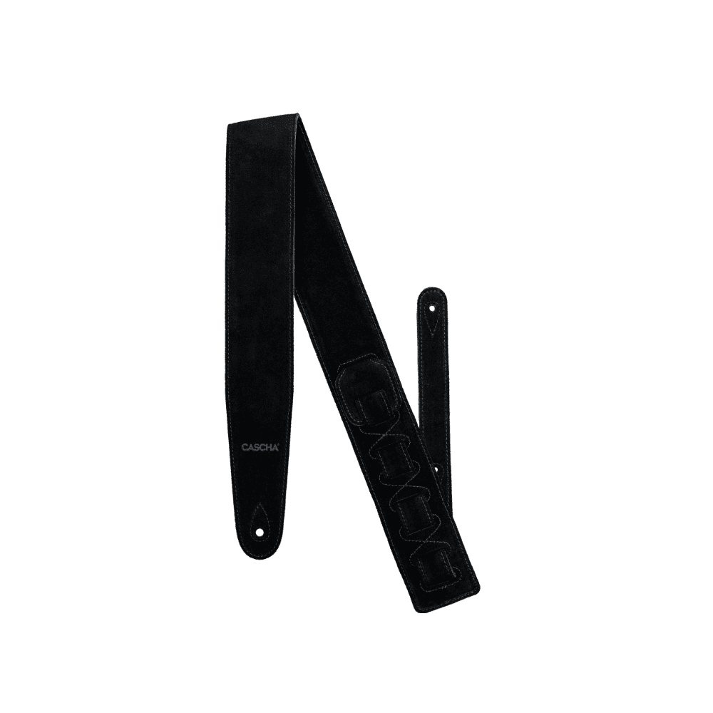 SANGLE DE GUITARE EN CUIR NOIRE