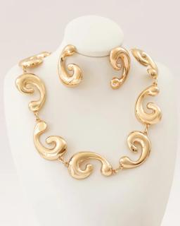 Parure volutes sculpturales