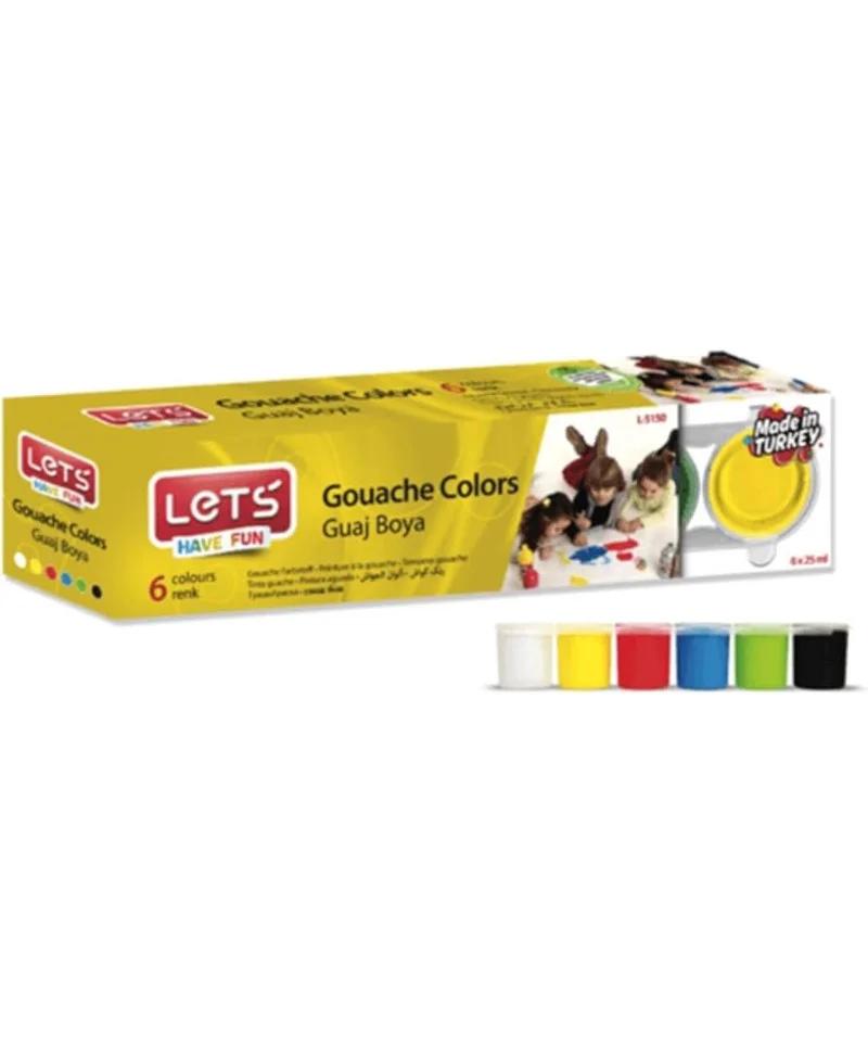 LETS GOUACHE PAINT 6*25MG