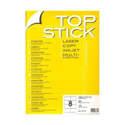 Etiquettes HERMA TOP STICK A4 8 105 x 74 mm