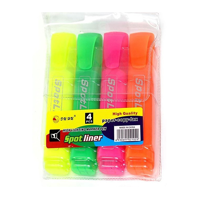 Surligneurs 4 marqueurs fluo SPOTLINER