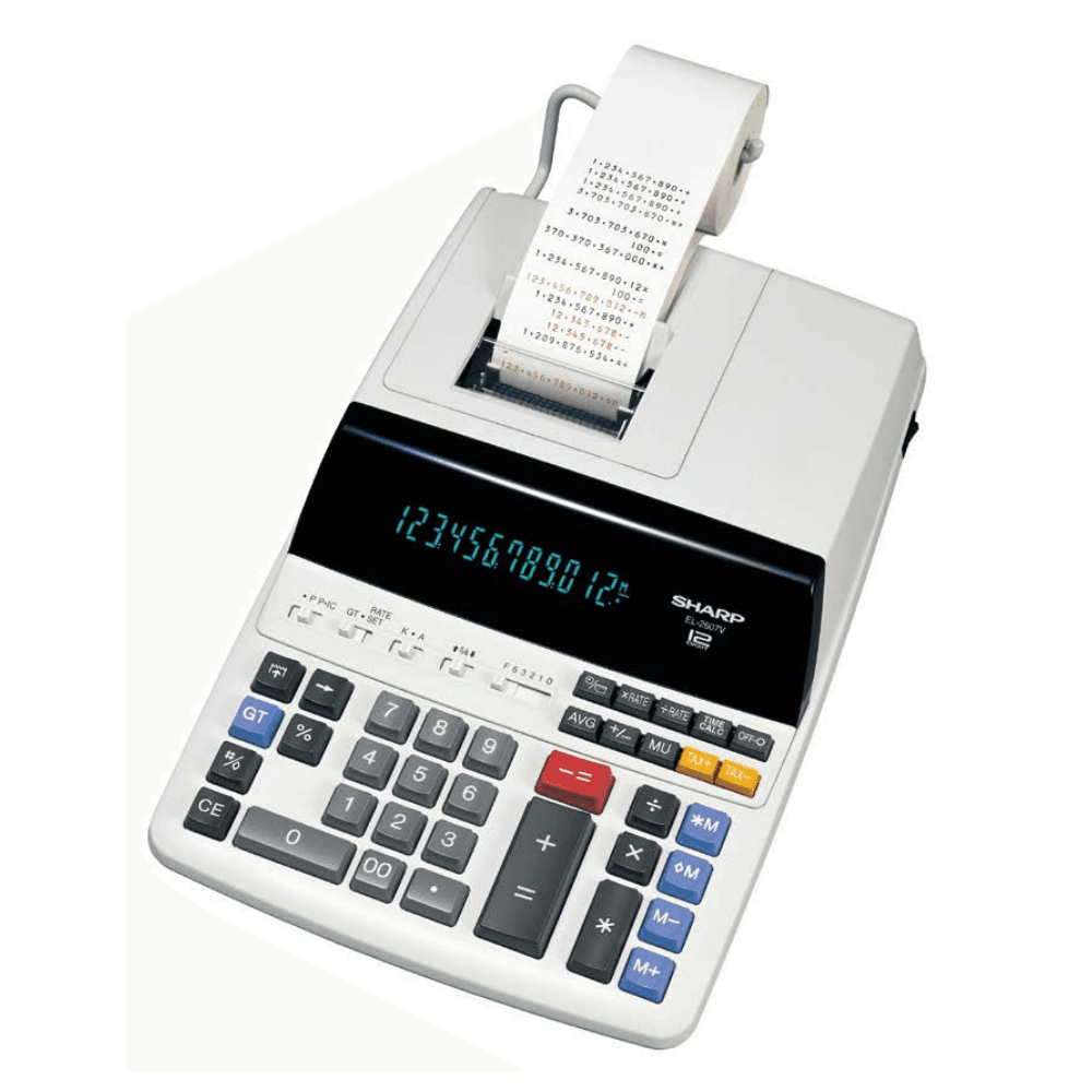 Sharp Calculatrice avec Imprimante EL-2607V