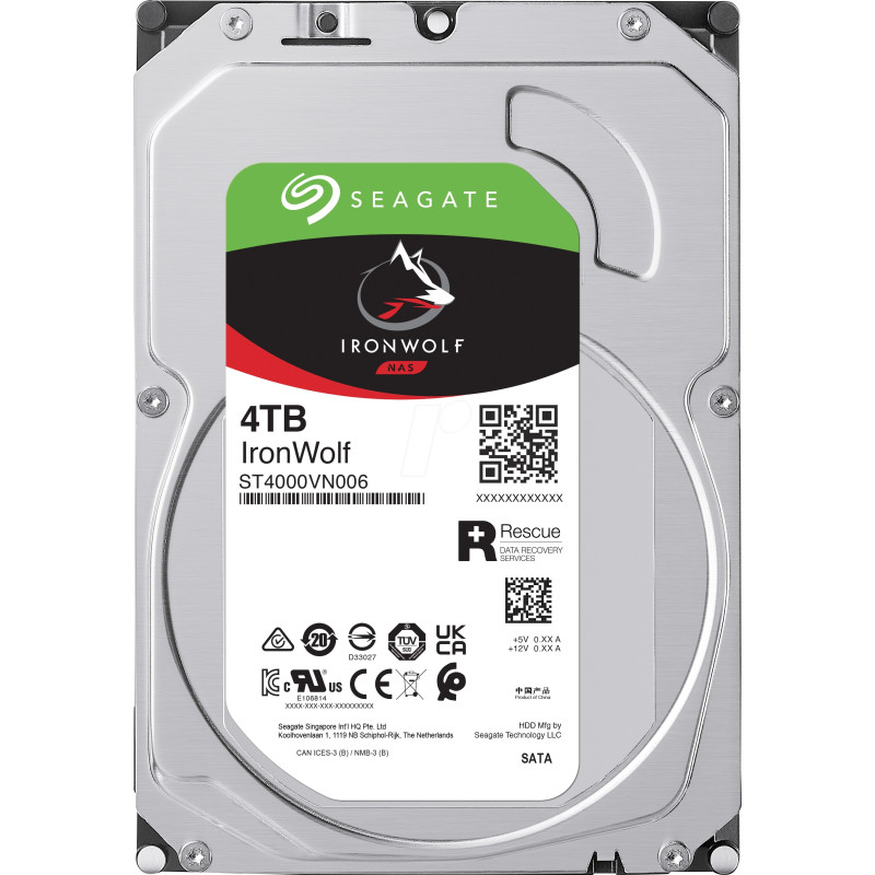 Seagate Disque Dur Interne 3.5" IronWolf 4 To