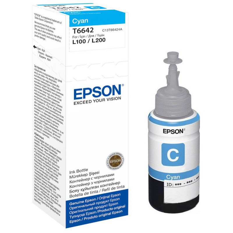 Epson Bouteille d'encre T6642 Cyan