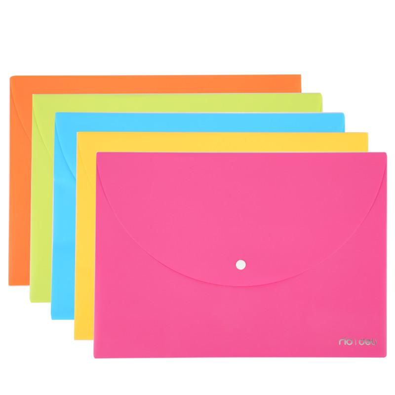 PP AVEC BOUTON DELI A4 ASSORTIES