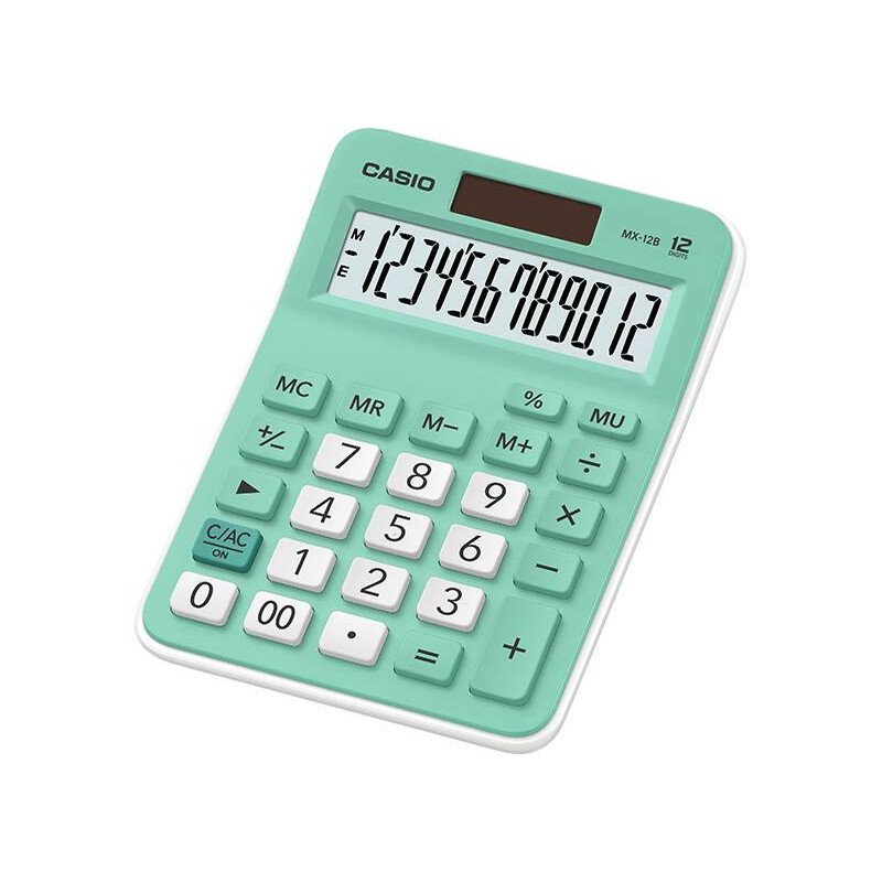 CALCULATRICE CASIO MX-12B Pile Solaire 12 CHIFFRES VERTE