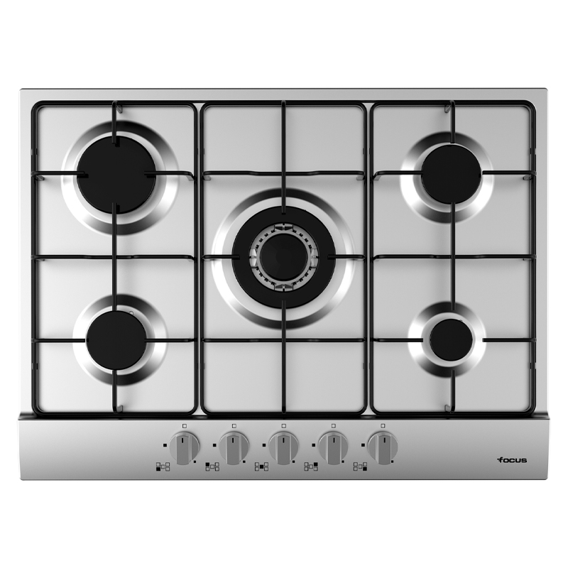 Focus de Cuisson Encastrable 5 Feux 70 cm Inox F407X