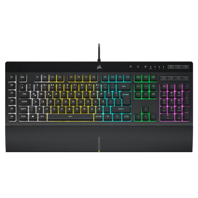 Corsair CLAVIER Gaming Filaire QWERTY K55 RGB PRO