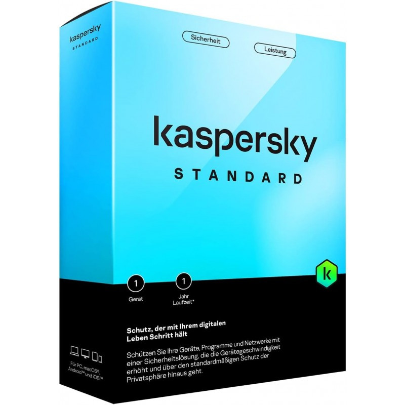 ANTIVIRUS KASPERSKY STANDARD PROTECTION 1 poste 1 an