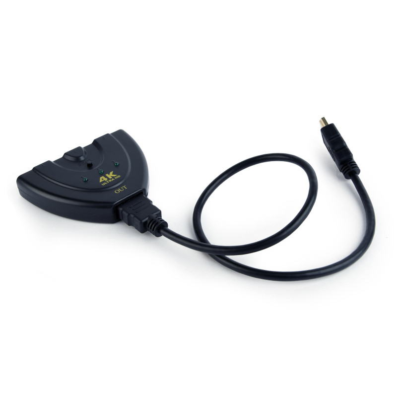 SWITCH GEMBIRD HDMI 3 ports built-in cable
