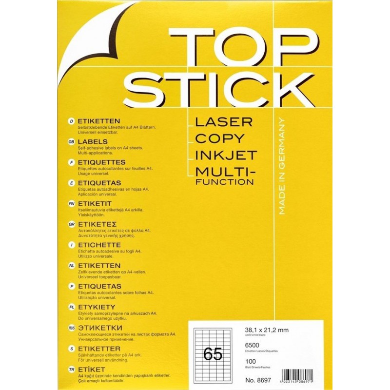 Etiquettes HERMA TOP STICK A 38.1 x 21.2 mm