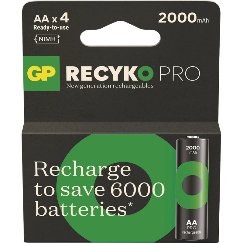 Piles Rechargeables GP AA PRO 2000mAh