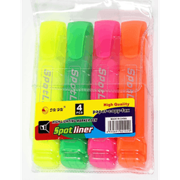 Surligneurs 4 marqueurs fluo SPOTLINER