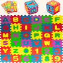 Tapis en gomme EVA chiffres lettres 36 PCs
