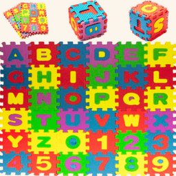 puzzle Tapis en gomme EVA chiffres lettres 36 PCs