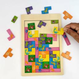Tetris en bois éducatif Thèmes variés
