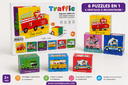 Puzzle Traffic 6 en 1 9 cubes éducatifs