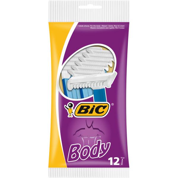 BIC Body Rasoirs Jetables pour Homme Pochette de 12