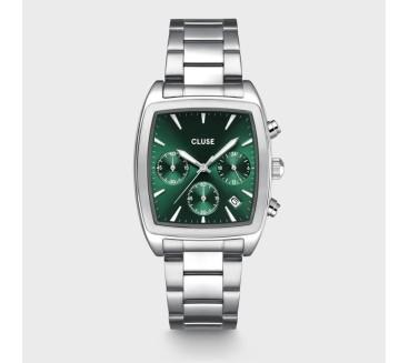 Cluse Quartaut Chronographe Acier Argenté Cadran