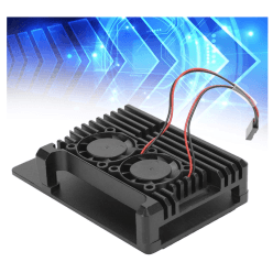 aluminium Boitier Avec Double Ventilateur Pour Raspberry PI5
