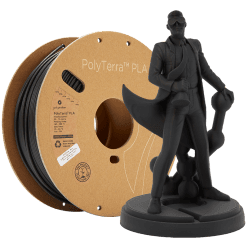Filament Polymaker PolyTerra PLA Charcoal 1.75MM 1Kg