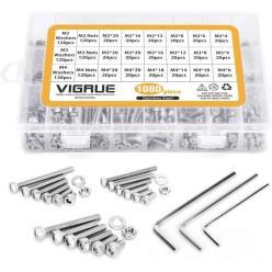 assortiment vis écrou hex en acier inoxydable M2 M3 M4 1080PCS