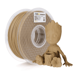 AMOLEN Filament PLA 1.75mm 1KG 20% de fibre Bambou Bois
