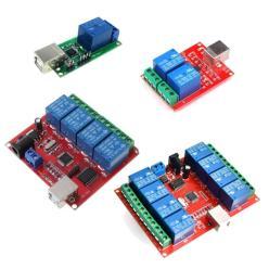 commutateur de contrôle USB, Contrôle par ordinateur pour la maison intelligente 8 Relais 12V