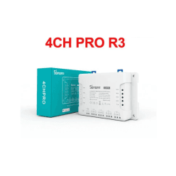 Commutateur Intelligent Sonoff 4CH Pro R3 4 voies 433mhz Montage Sur Rail