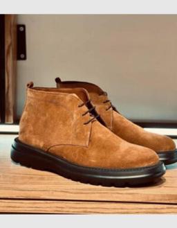 Boots homme en Cuir 110 DAIM CAMEL