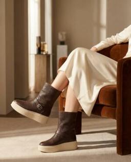 Boots femme LOLY15 NUBUK MARRON